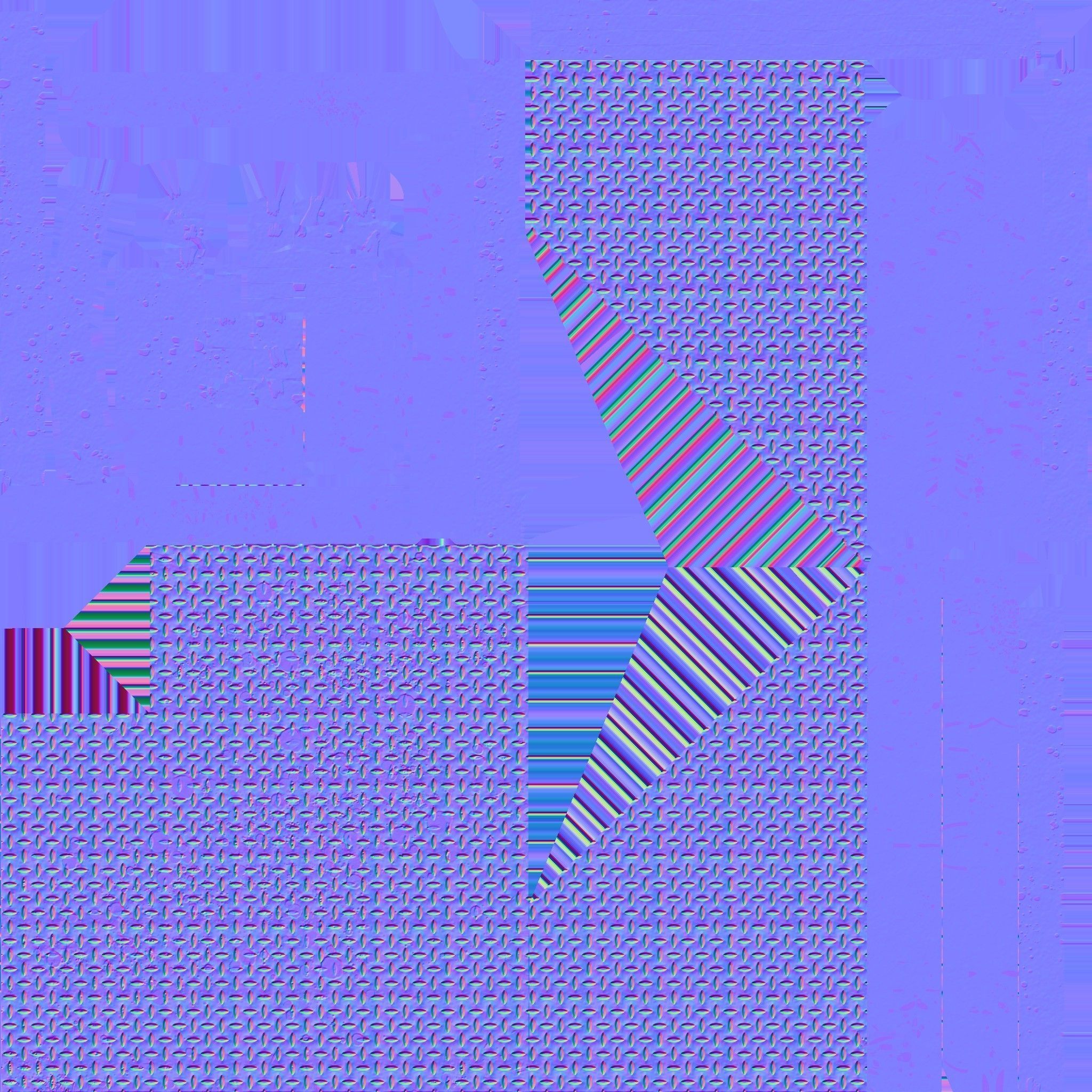 Set Ramp PBR metal ladder with stripes 3D Model Collection_29