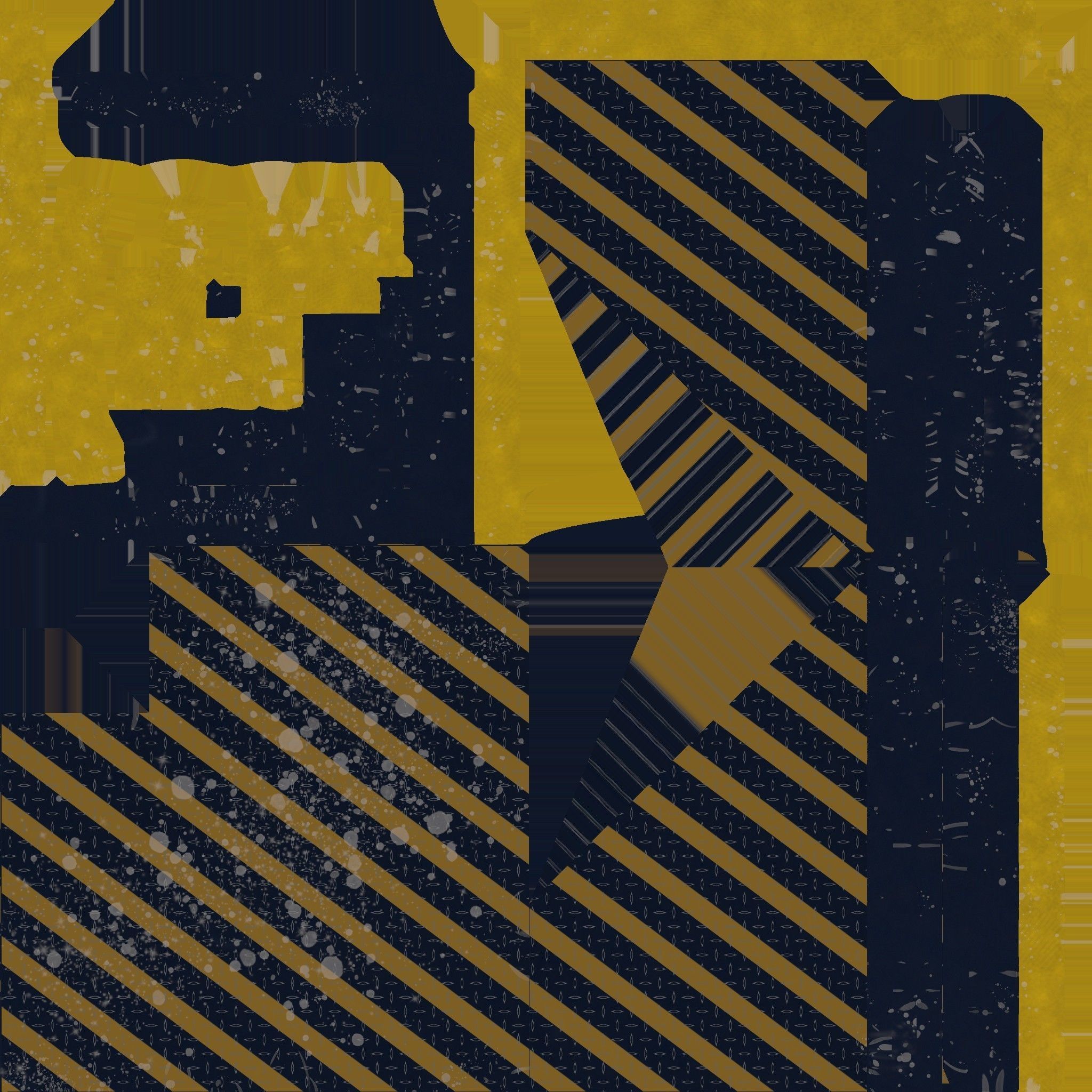 Set Ramp PBR metal ladder with stripes 3D Model Collection_24