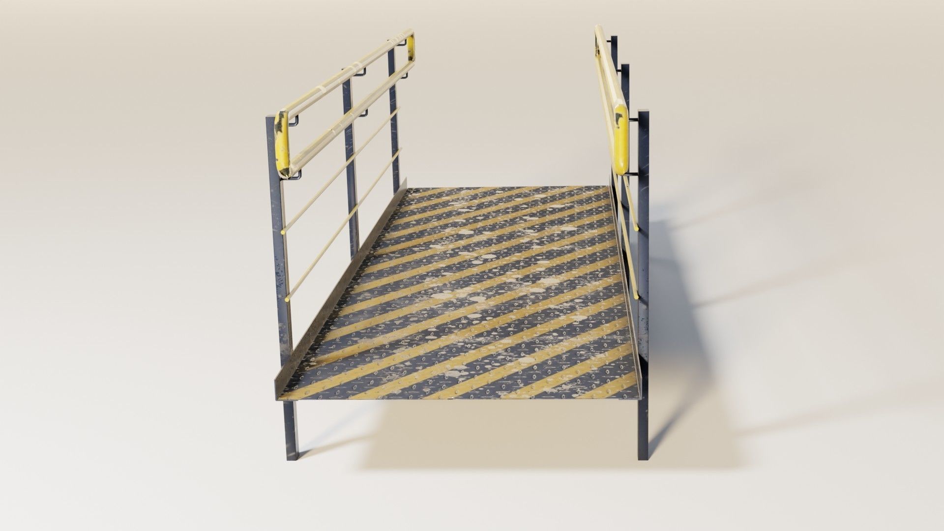 Set Ramp PBR metal ladder with stripes 3D Model Collection_47