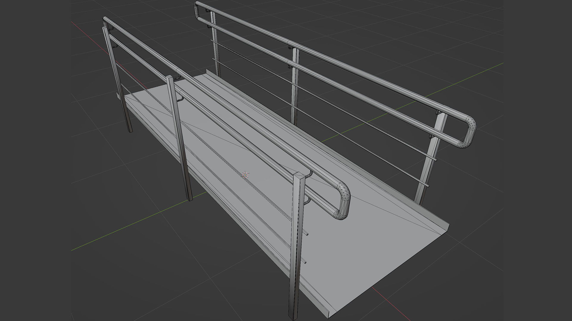 Set Ramp PBR metal ladder with stripes 3D Model Collection_45