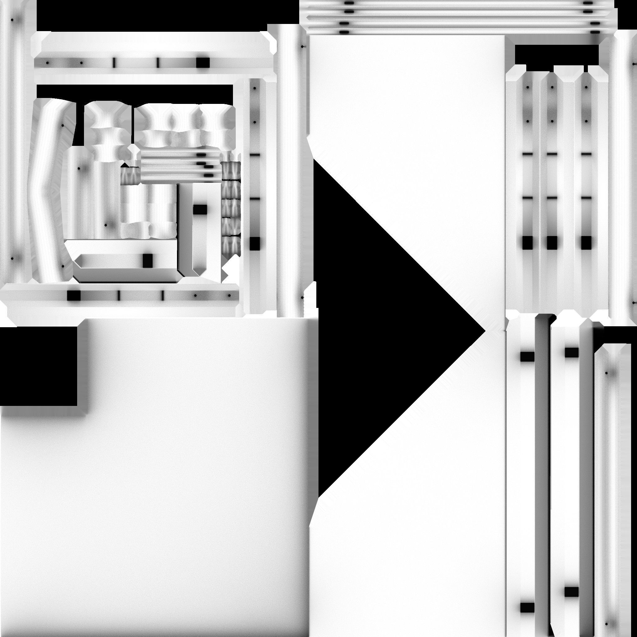 Set Ramp PBR metal ladder with stripes 3D Model Collection_23