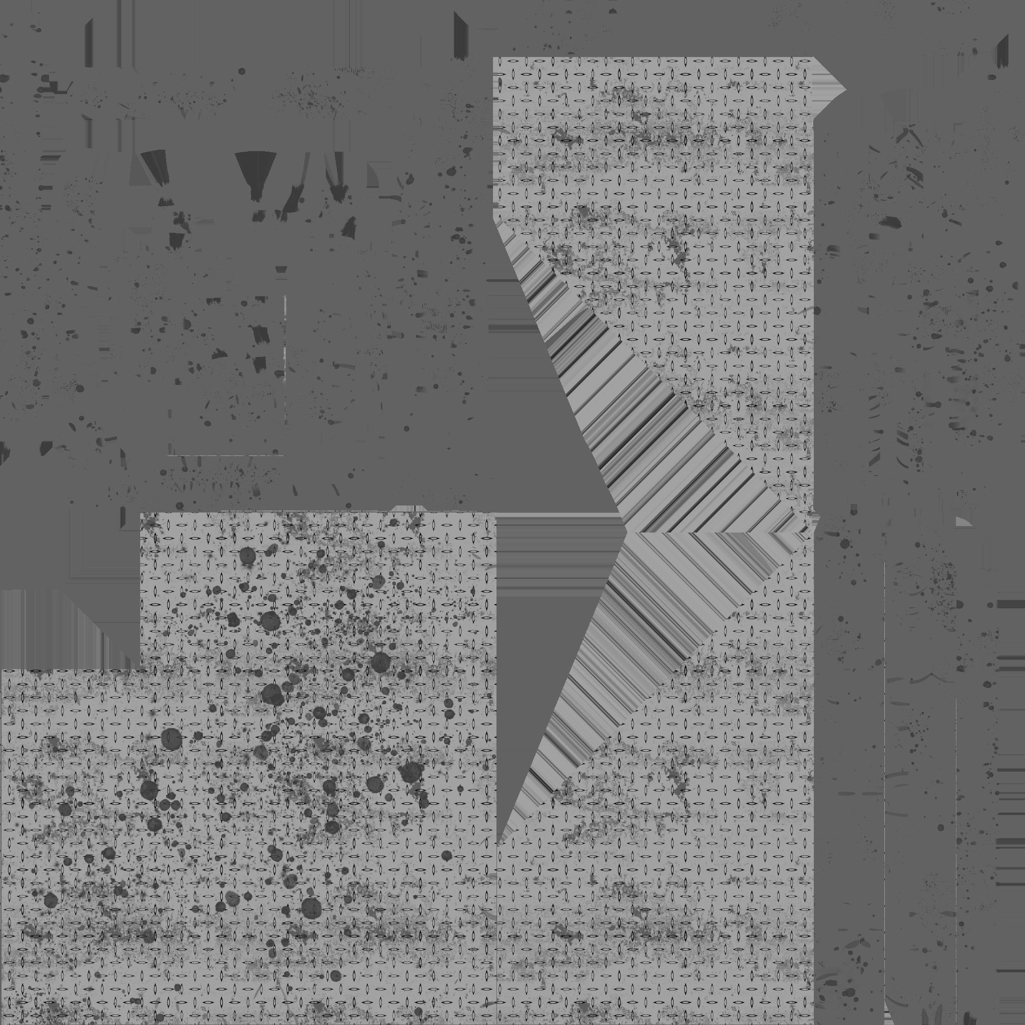 Set Ramp PBR metal ladder with stripes 3D Model Collection_27