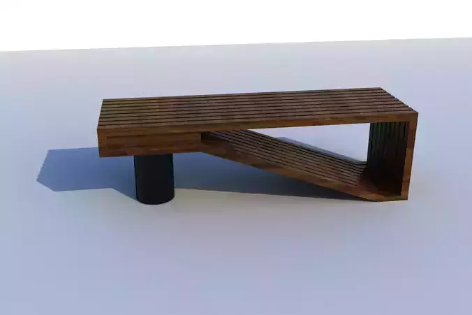 wooden coffee table 3D model