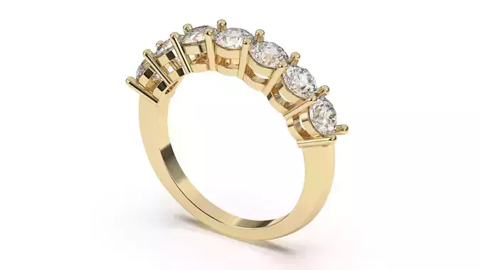 Diamonds Half  Eternity 7 stones Ring