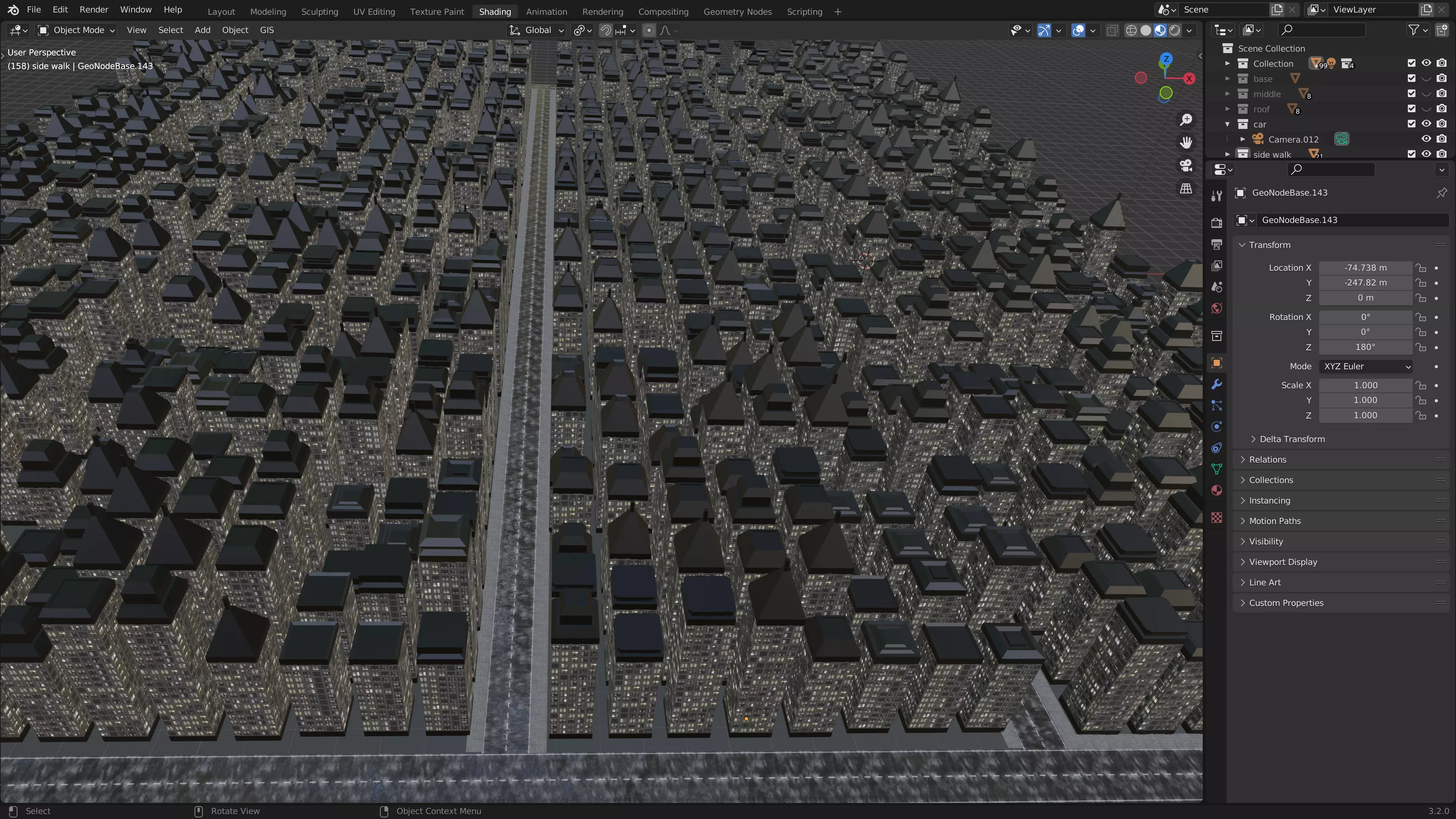 city with tall buildings Free 3D model_0