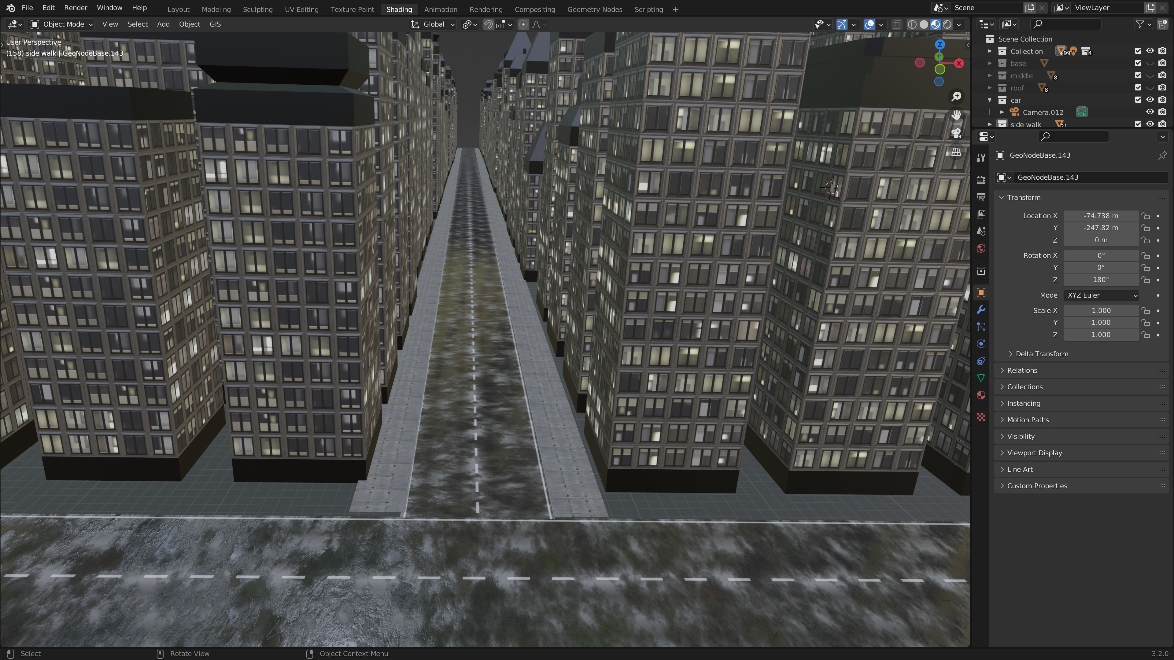city with tall buildings Free 3D model_1