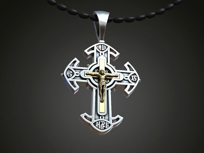Cross crucifixion saint slavic eastern religios 3D print model
