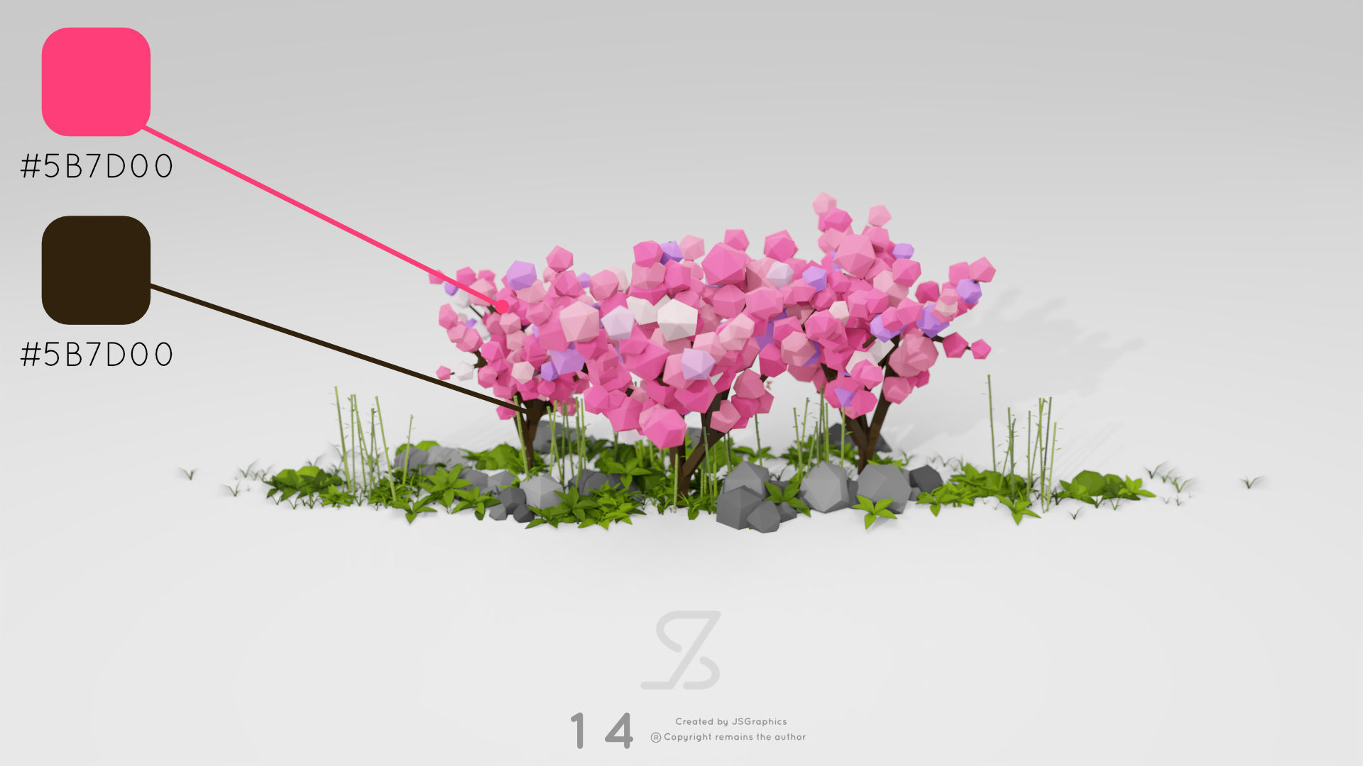 Cherry Blossom Tree free VR / AR / low-poly 3D model animated rigged ...
