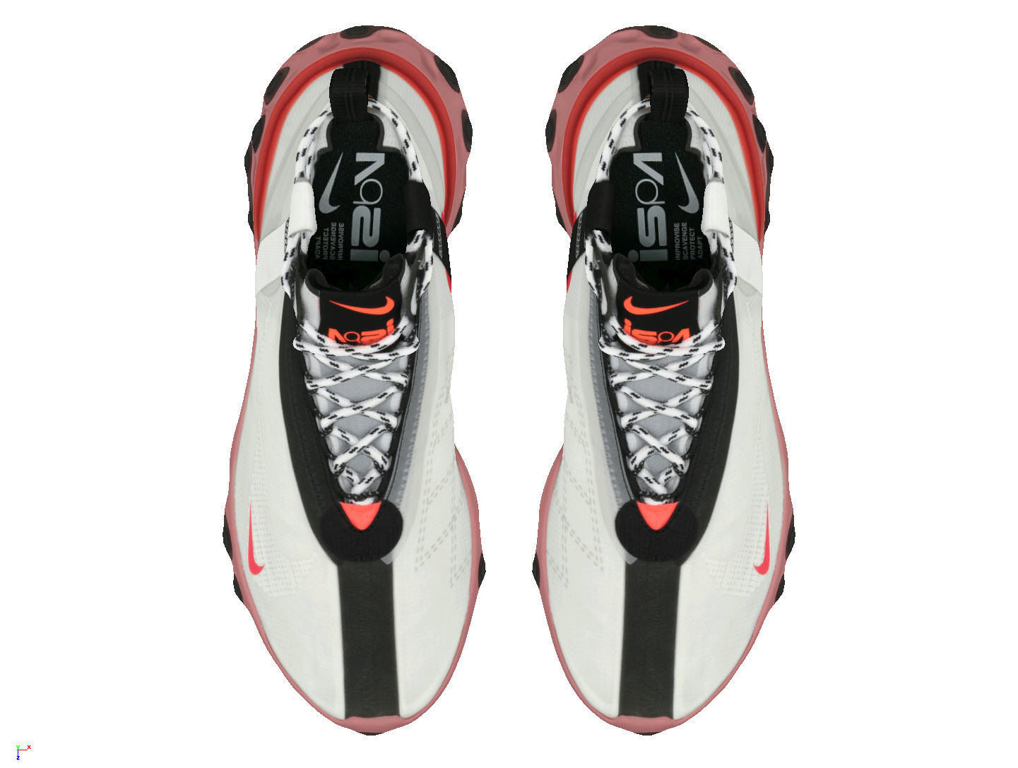 Nike ISPA React LW WR mid 2 techwear shoes 3D model_3