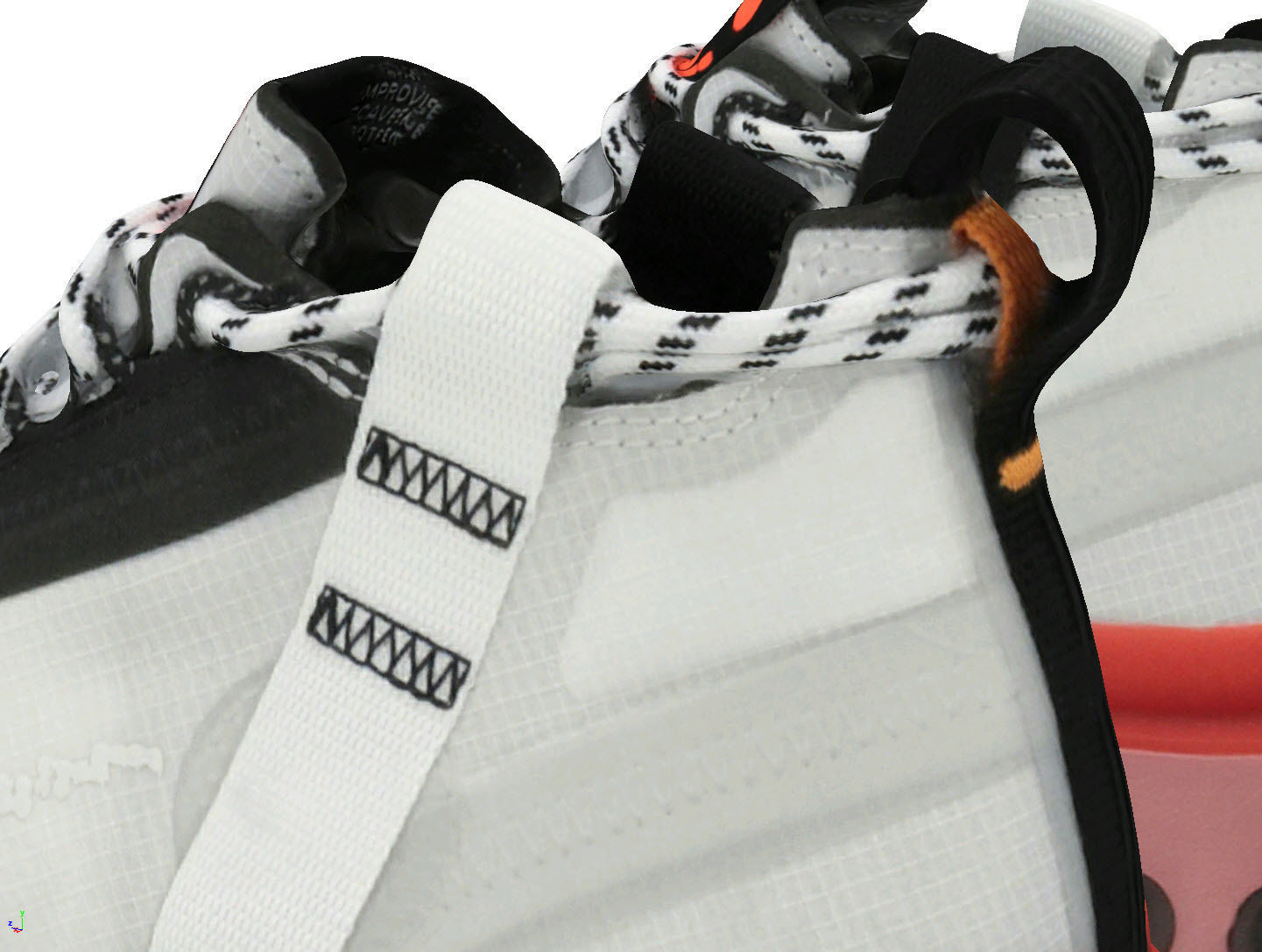 Nike ISPA React LW WR mid 2 techwear shoes 3D model_7