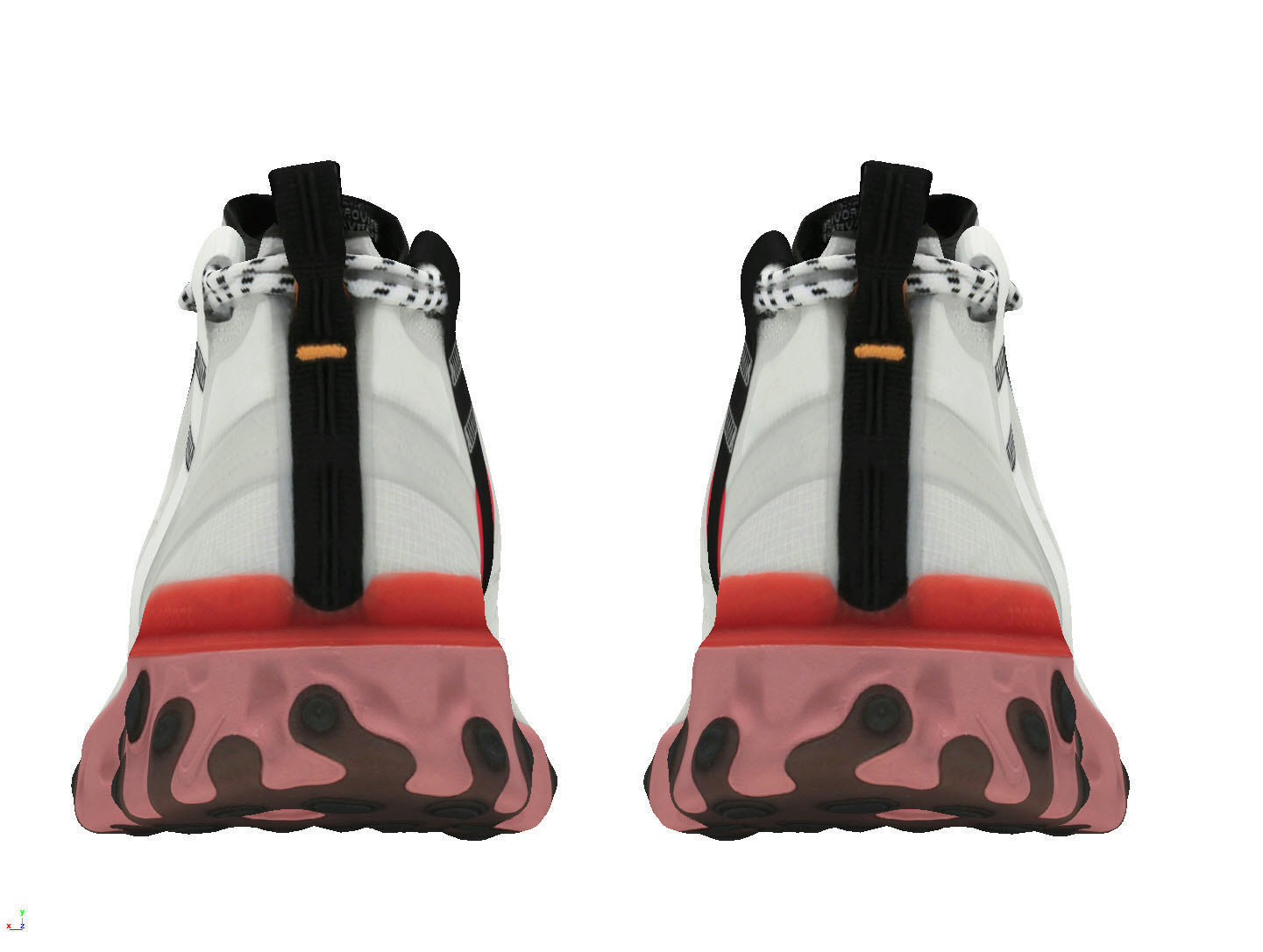 Nike ISPA React LW WR mid 2 techwear shoes 3D model_5