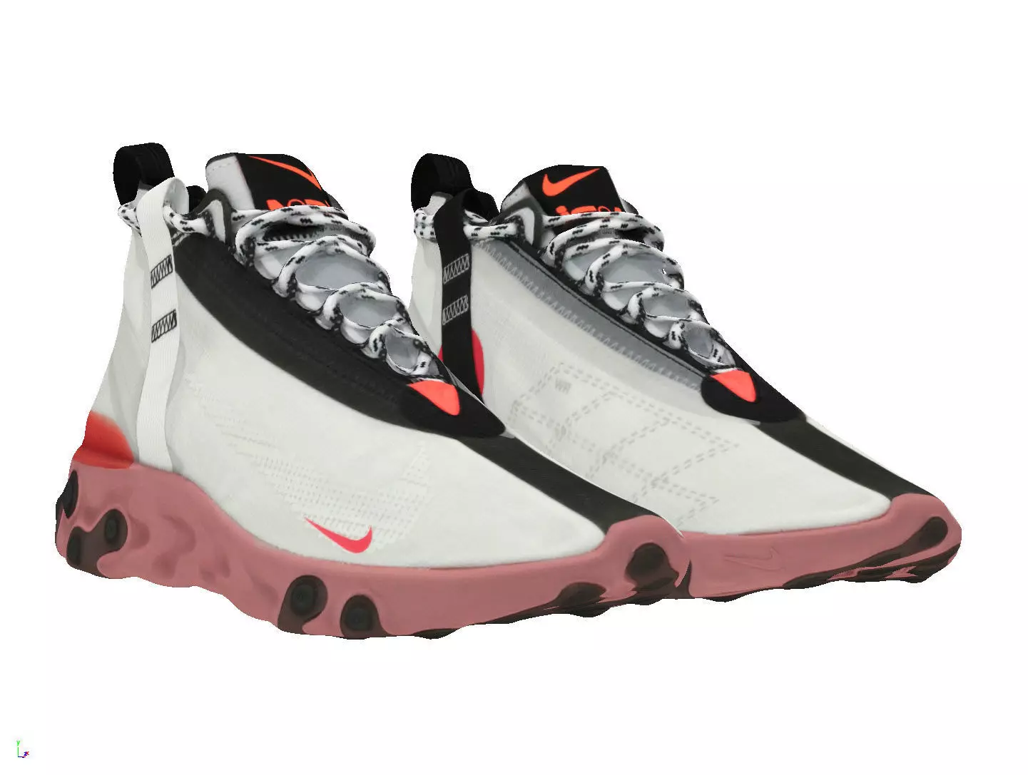 Nike ISPA React LW WR mid 2 techwear shoes 3D model_0