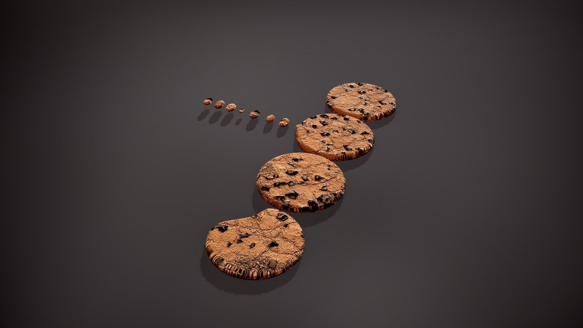 Pile of Cookies Free low-poly 3D model_13