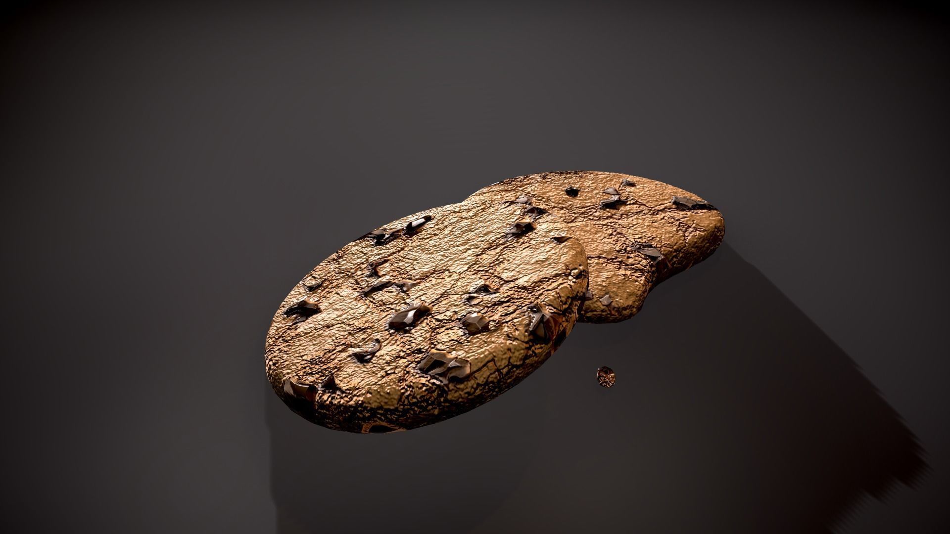 Pile of Cookies Free low-poly 3D model_4