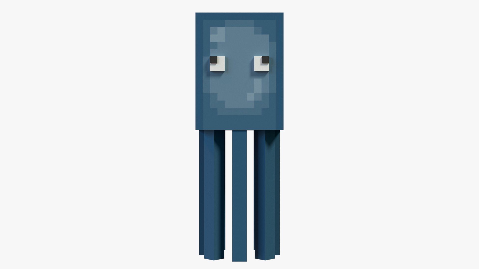Minecraft Squid Low-poly 3D model_1