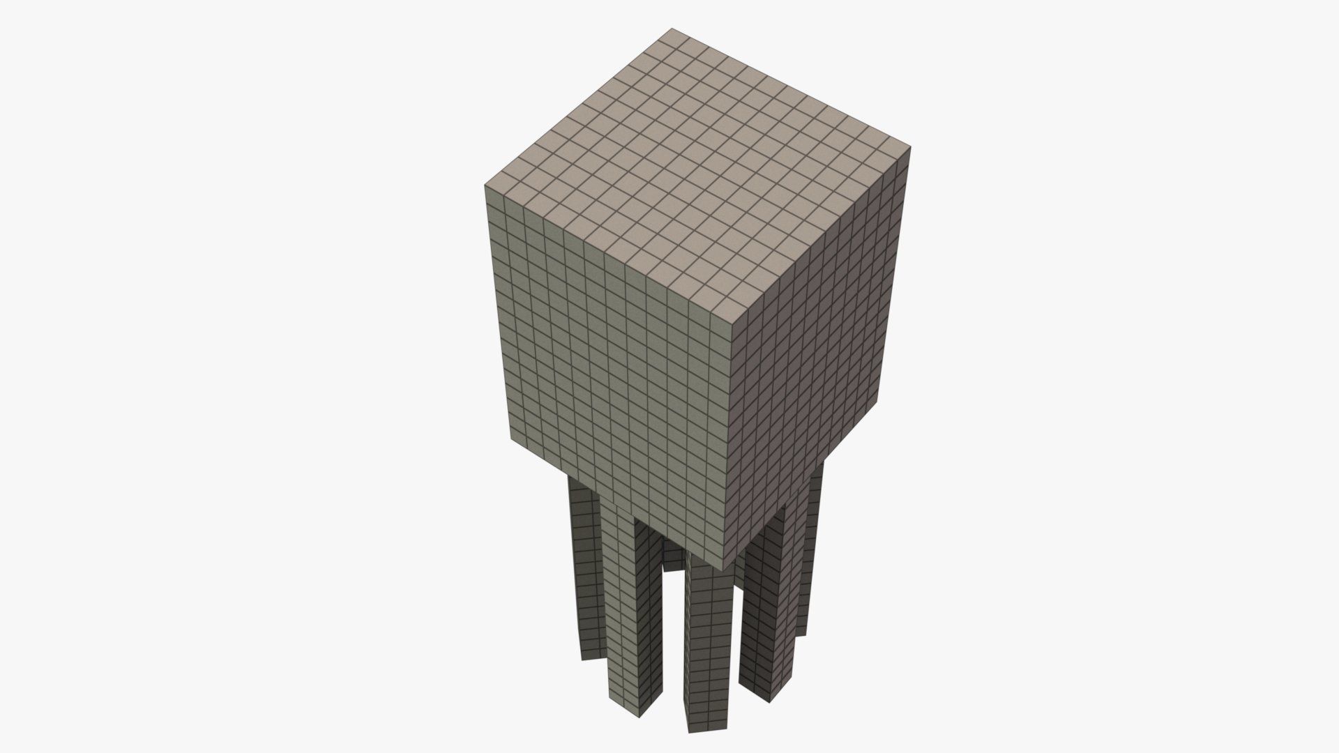 Minecraft Squid Low-poly 3D model_10