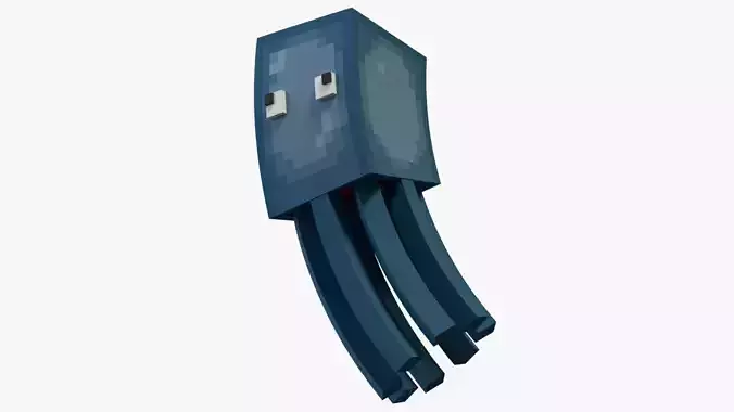 Minecraft Squid Low-poly 3D model