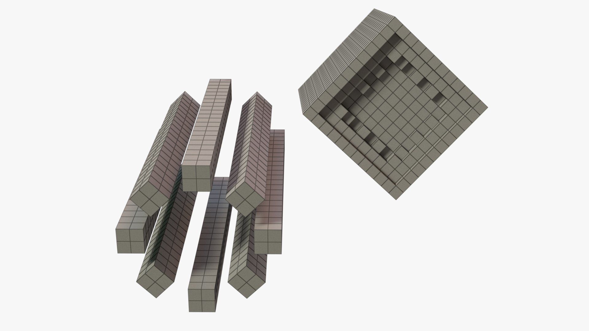 Minecraft Squid Low-poly 3D model_11