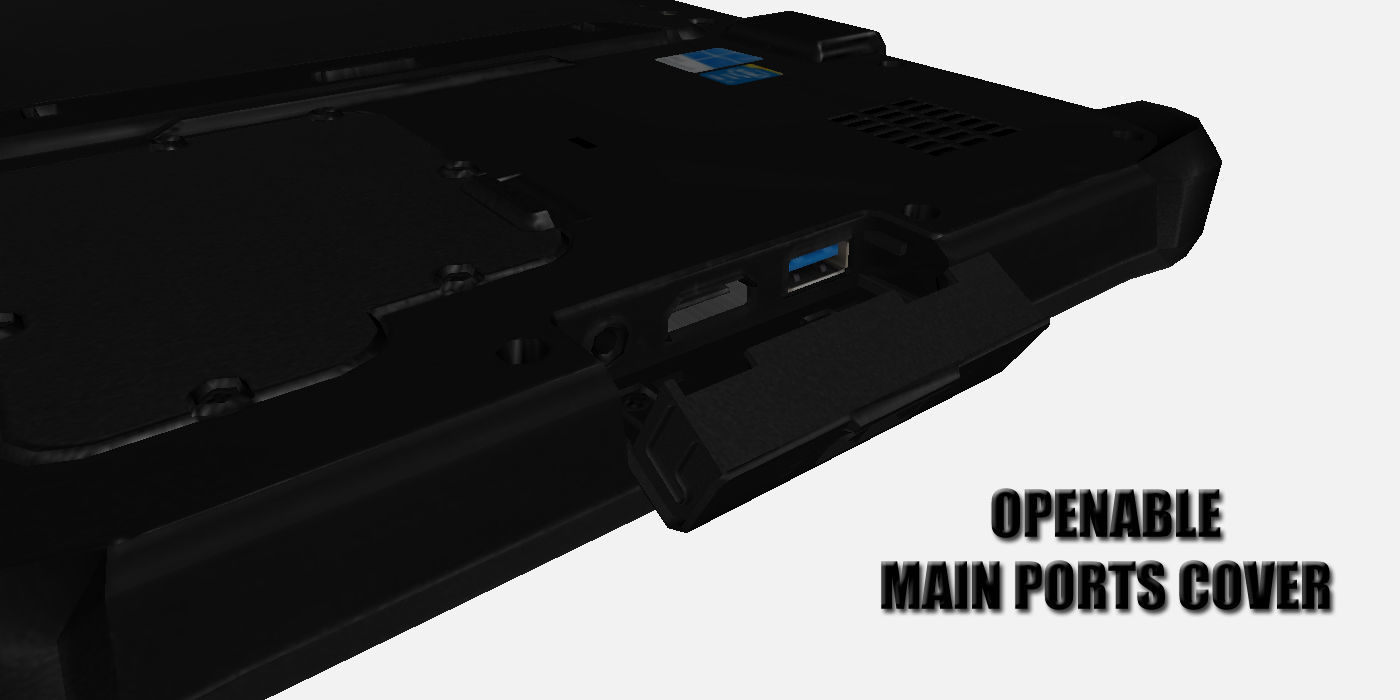 Getac F110 G3 Fully Rugged Tablet Low-poly 3D model_16