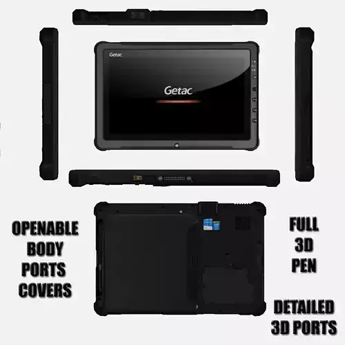 Getac F110 G3 Fully Rugged Tablet Low-poly 3D model