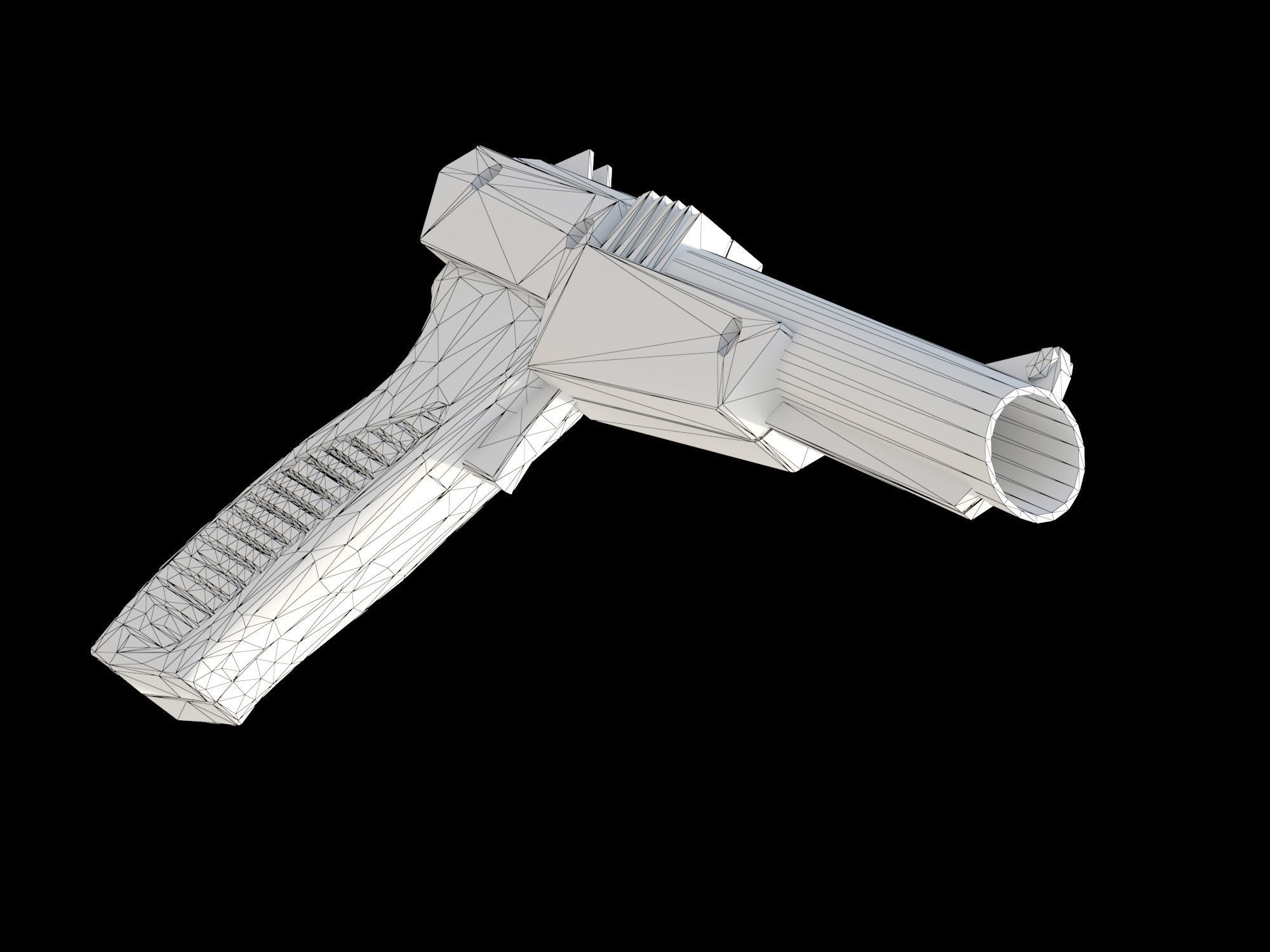 NES Zapper lowpoly Low-poly 3D model_14