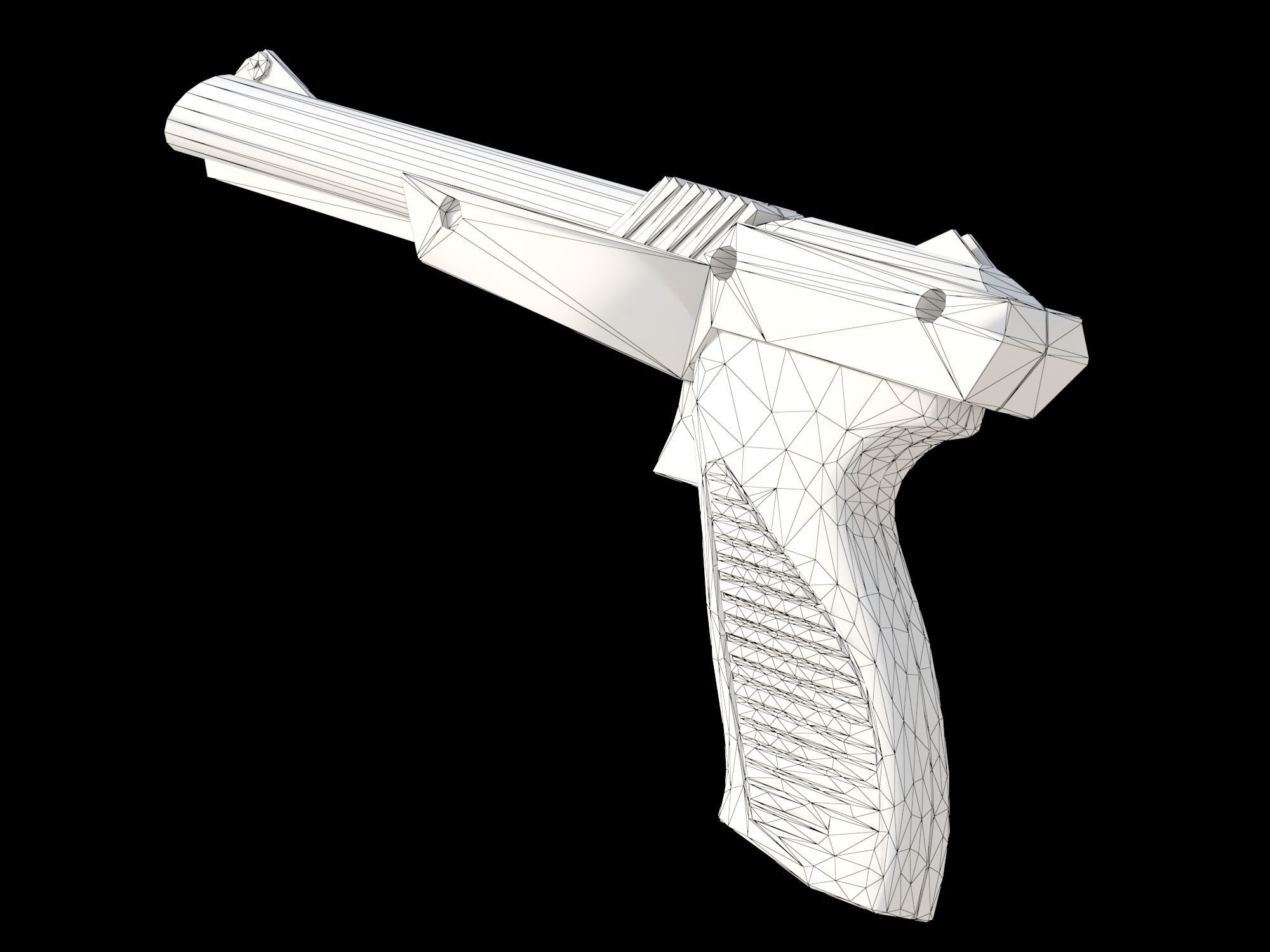 NES Zapper lowpoly Low-poly 3D model_13