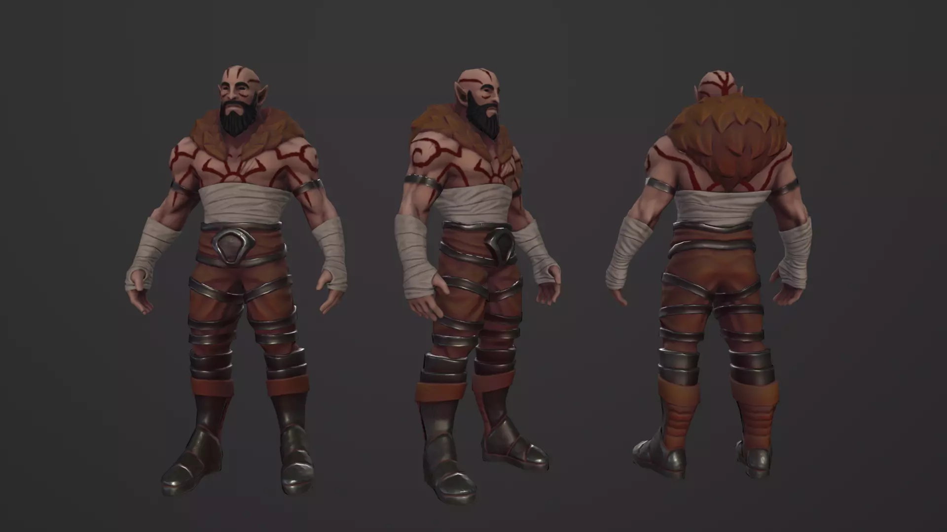 barwar character from game god of war Low-poly 3D model