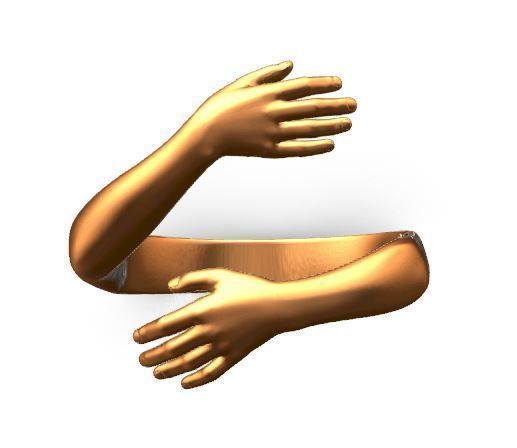 hug rings 3D print model_8