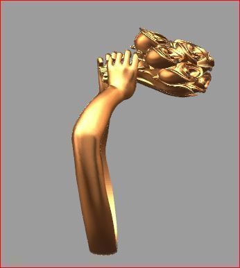 hug rings 3D print model_16