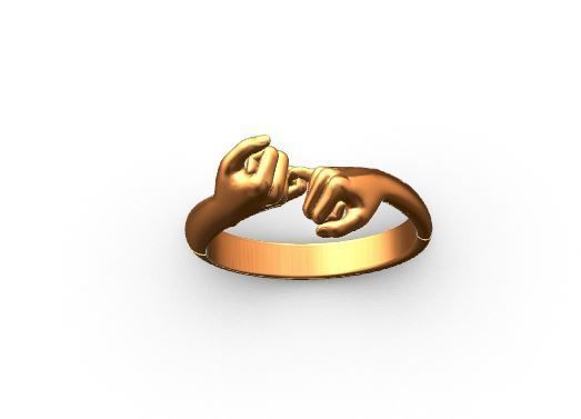 hug rings 3D print model_11