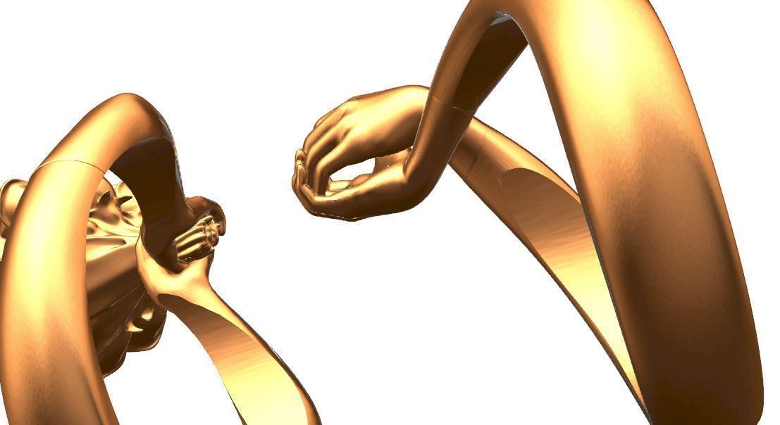hug rings 3D print model_7