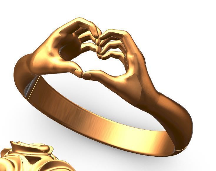 hug rings 3D print model_4