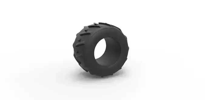 Old school pulling truck tire 2 Scale 1 to 25