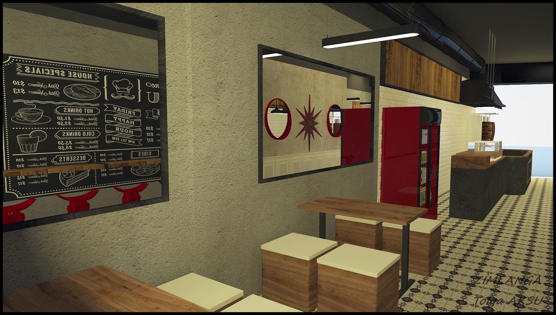 Franchising Fast food  3D model_1