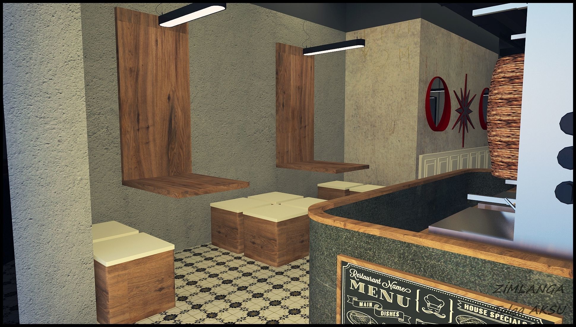 Franchising Fast food  3D model_3