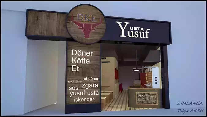 Franchising Fast food  3D model