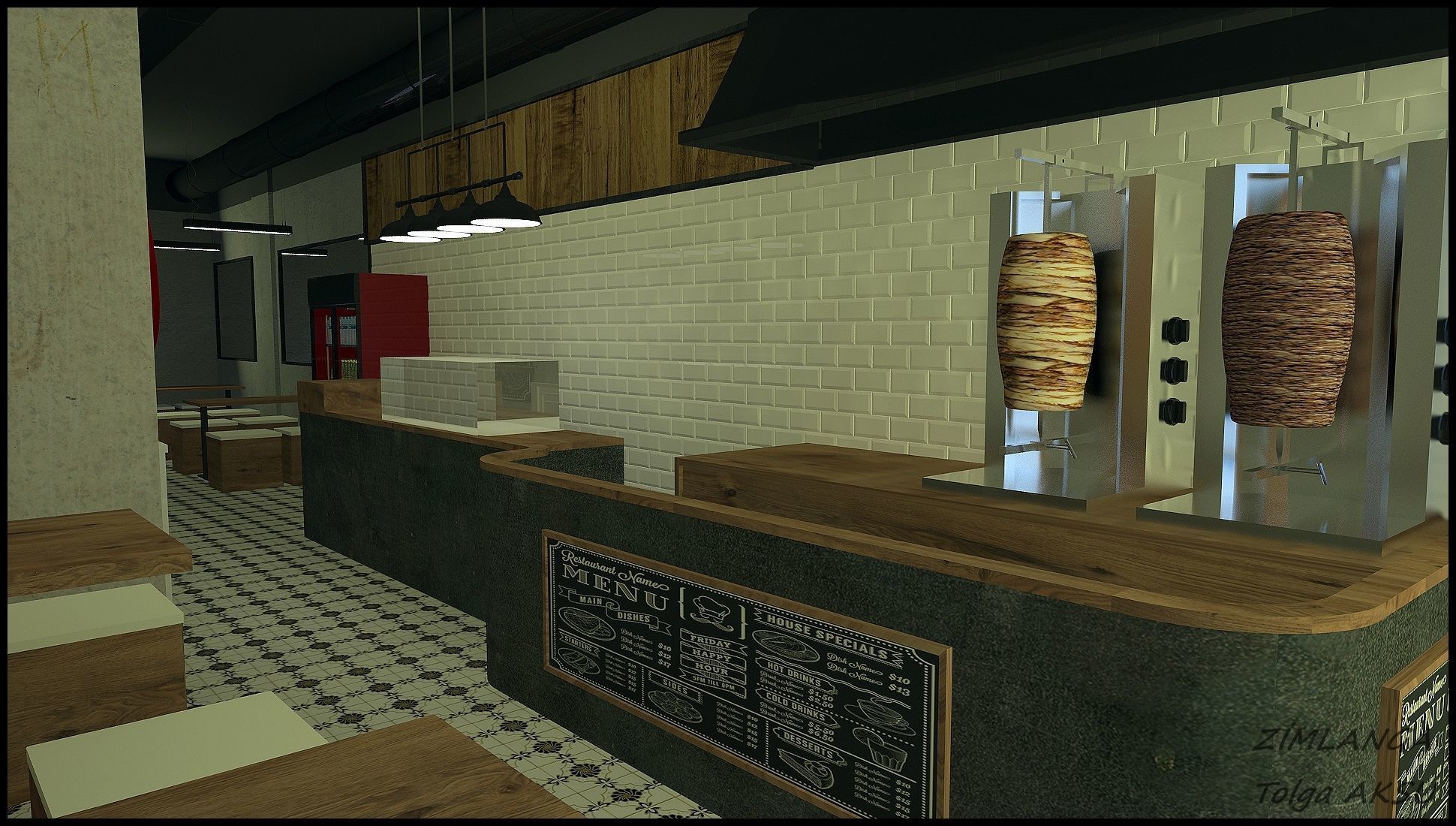 Franchising Fast food  3D model_4