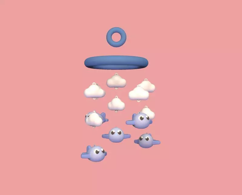 Plane Crib Mobile 3D print model