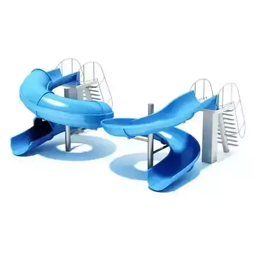 Large Blue Water Slides