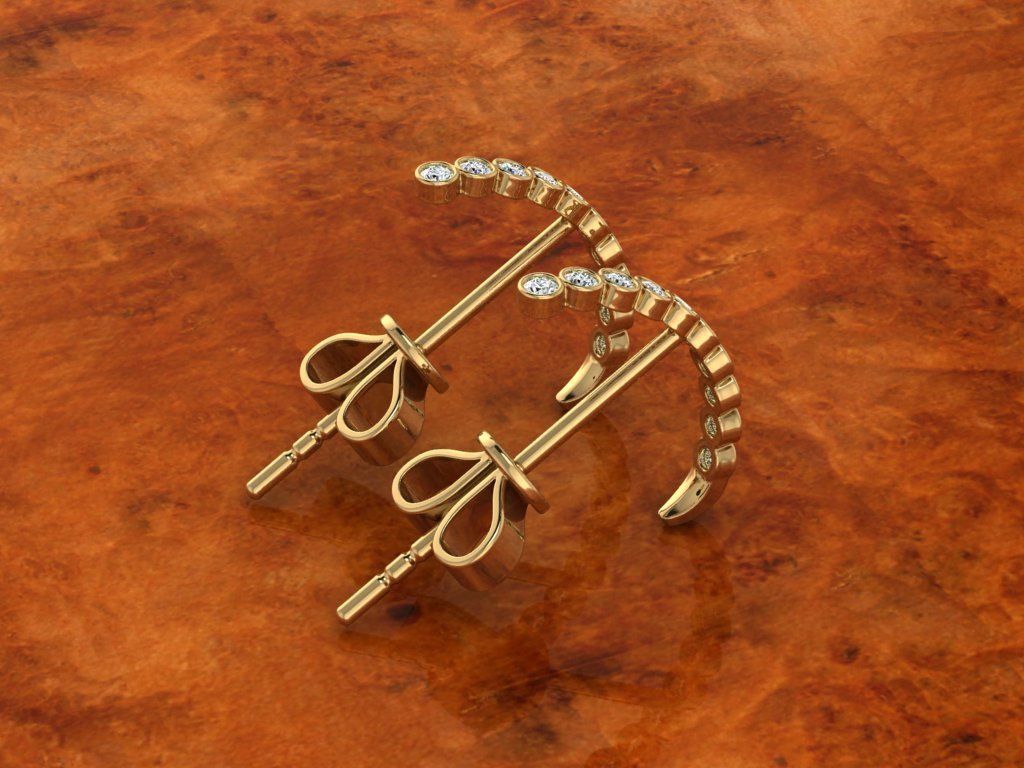 Jewelry Earring 3D print model_11