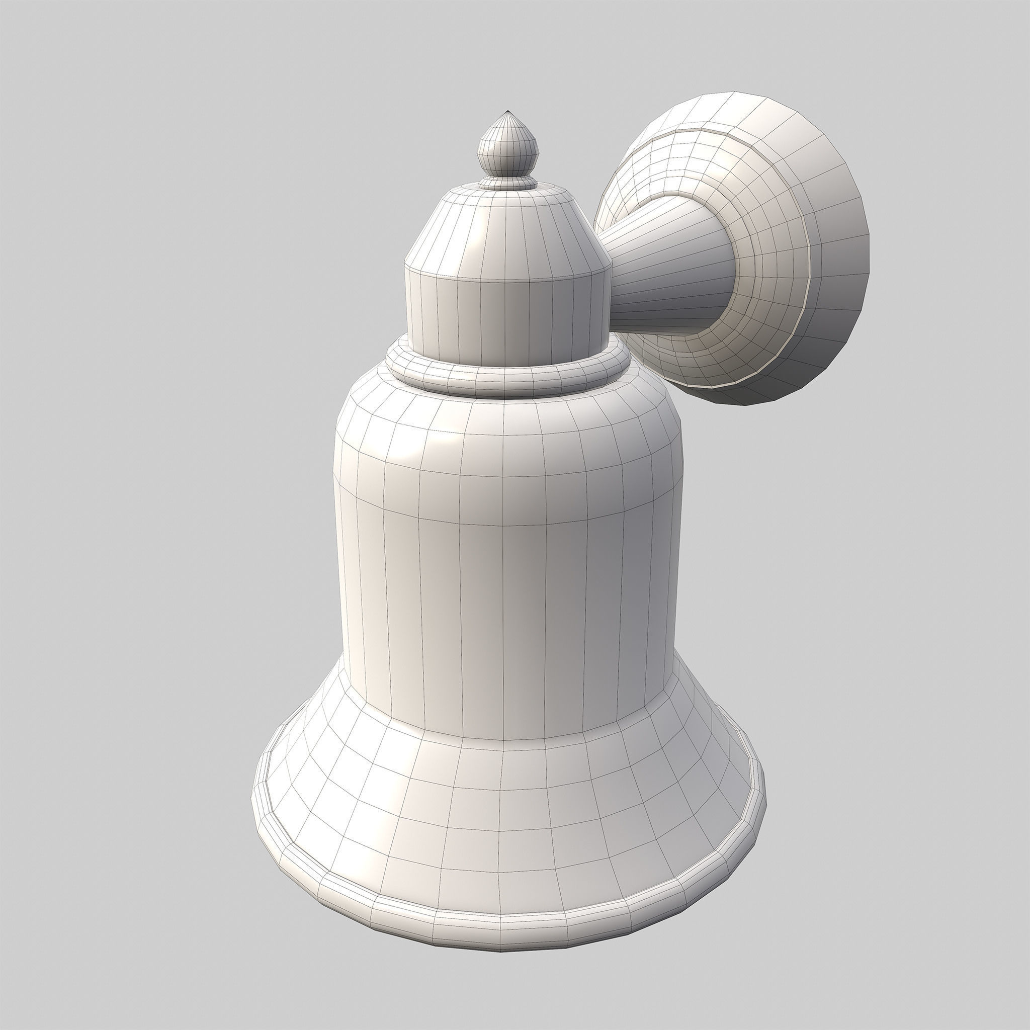 black lamp Low-poly 3D model_2