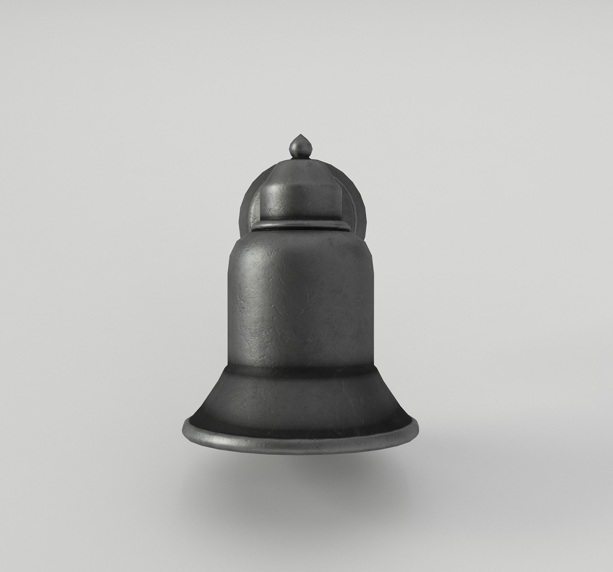 black lamp Low-poly 3D model_1