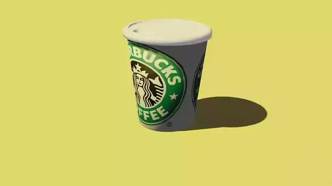 Coffe Cup Low-poly 3D model
