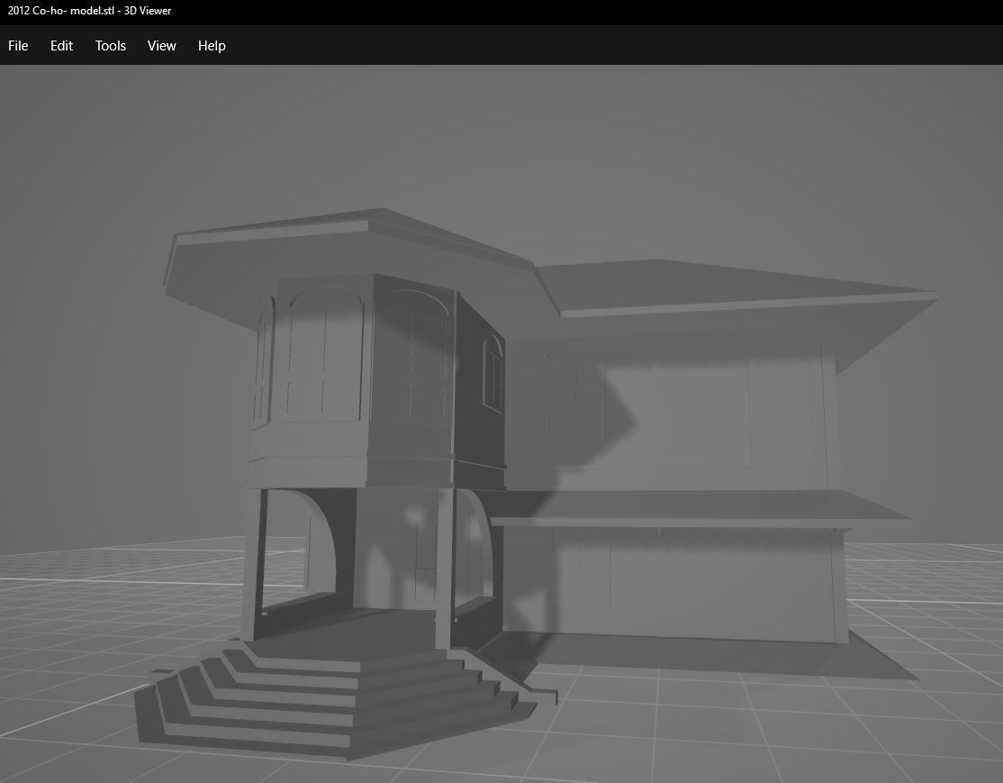 Colonial style house 3D model_8