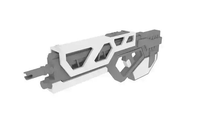 low-poly rifle gun