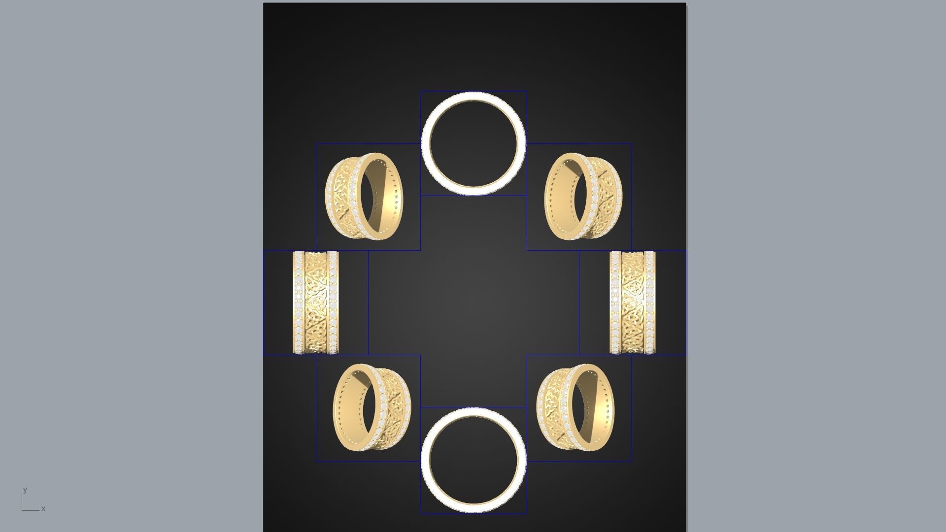 celitic wedding ring 3D print model_2