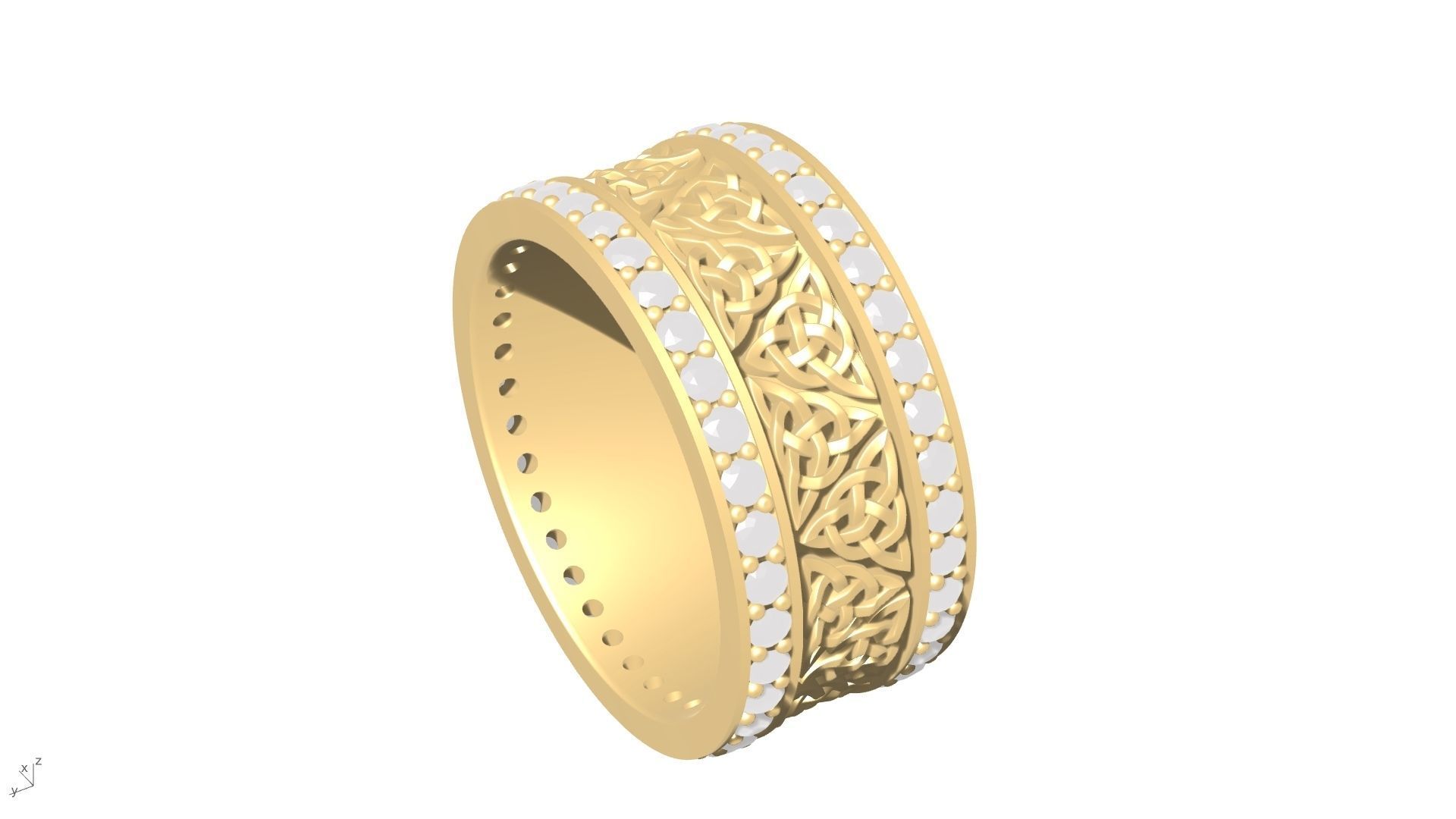 celitic wedding ring 3D print model_1