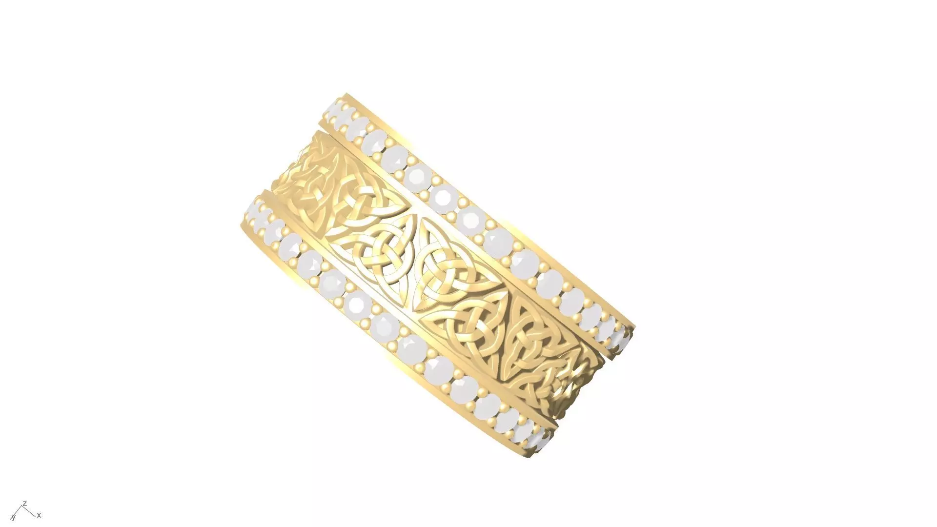 celitic wedding ring 3D print model_0