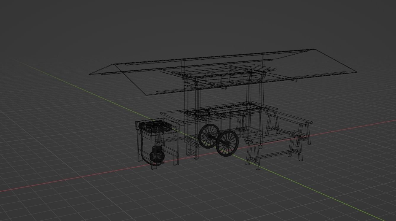 Gerobak Angrkingan 3D Model 3D model_7