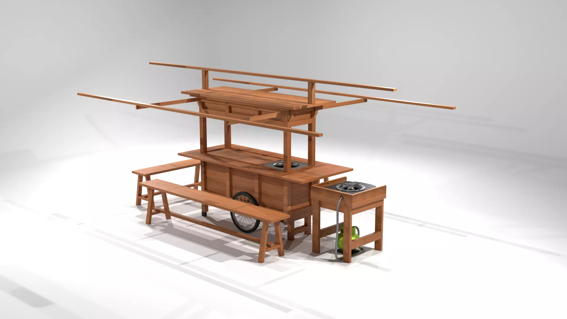 Gerobak Angrkingan 3D Model 3D model_0